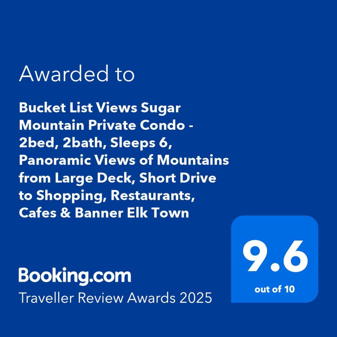 Bucket List Views Sugar Mountain Private Condo - 2Bed, 2Bath, Sleeps 6, Panoramic Views Of Mountains From Large Deck, Short Drive To Shopping, Restaurants, Cafes & Banner Elk Town エクステリア 写真